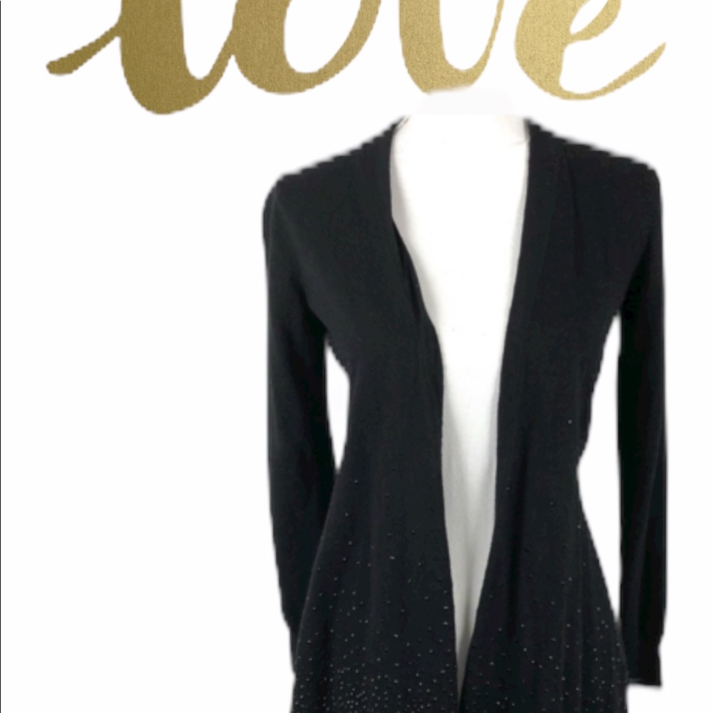 White House black marker black wool cardigan